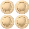 com-four® 4x Sottopiatti color oro - piattino come decorazione da tavola - piatti decorativi per matrimoni, feste di famiglia o Natale - Ø 33 cm