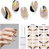 DUKASOU Unghie Gel Adesive UV - 28 Pcs Smalto Adesivo per Unghie Adesivi Unghie Gel Nail Stickers Full Wraps Lampada LED Adesivi per Unghie in Gel Curati Con Lima per Unghie e Stick per Donne Ragazze