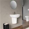 FRANKE Lavabo arredo bagno con semicolonna 54,5 cm ceramica bianca - Miraj