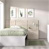 DEGHI Testata per letto singolo in legno effetto rovere naturale con comodino - Byte