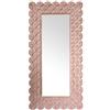 DRW Specchio da Parete Rettangolare in Legno con rilievi in Naturale, Medidas: 90x180x7cm