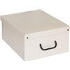Lavatelli, Scatola Organizer Armadio in Cartone con Coperchio, per Vestiti, Biancheria, Cambio Stagione, con Maniglie, Robusta e Decorativa, Portaoggetti Beige, elegante 32x42x17,5 cm, misura Media