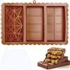 Cozary Stampo per Tavoletta di Cioccolato, 3 in 1 Stampo Per Tavoletta Di Cioccolato In Silicone Riutilizzabile, Facile da Sformattare, Senza BPA, per Cioccolato, Torta, Gelato