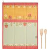 THUN, Set 1 Canovaccio in 100% Cotone e 2 Mestoli in Legno di Faggio, Linea Florianne, Canovaccio 50x68 cm, Mestoli 30 cm
