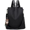 Ray-Velocity Zaino Antifurto Donna, Borse Zainetto Donna Impermeabile, Borsa a Tracolla Moda per Uscire, Lavoro, Viaggio, Scuola, Università (Nero)