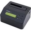 StarTech.com Docking Station per Hard Disk ad 1 Slot - Dock USB 3.0 Standalone con funzione Eraser/Sanificazione per HDD/SSD SATA III, Eraser 9 Modalità, 4Kn, Display, Porta DB-9, TAA (SDOCK1EU3P2)