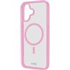 SBS Mag Frame Case - Cover MagSafe per iPhone 16 - Flessibile e Resistente, Protezione Antiurto e Antigraffio, Protezione Fotocamere, Materiale TPU, Design Slim, Trasparente e Rosa