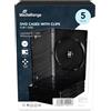 MediaRange 5 custodie per cd e dvd standard 14mm come film e videogiochi con tasca trasparente per copertina di alta qualità