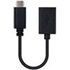 Nano Cable NANOCABLE - 10.01.2400 - Cavo 3A USB-C OTG (on-The-Go) USB 2.0, Fino a 3 Amp di carico, Maschio-Femmina, Tipo C/M-A/H, Nero, 15 CMS