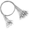 9Tong Terminale da pesca in acqua salata Terminale in filo inossidabile ad alta resistenza Terminali da pesca ad alta resistenza per esche Nichel bianco #1 50lb 9.8in 20pcs
