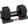 SPORTNOW Set Pesi Regolabili con Base di Appoggio e Manico Antiscivolo, 37x18x18 cm, Nero