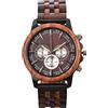RORIOS Orologio Uomo in Legno Impermeabile Analogico Al Quarzo Orologio Cronografo Naturel Retro Orologio da Polso per Uomo