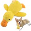 MALOUSUN Peluche per Cani Indistruttibile,Giochi per Cani,Anatra Gialla Giochi Interattivi Antistress per cani,Paperotto Calmante Quackotto Cane,Anatra Giocattolo Antistress di Peluche per Dog Piccola e Media