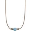 Mabina Gioielli - Collana Uomo - Collana in argento con cordino sabbia e pietra turchese - 553589