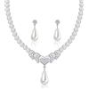 Yifnny Set di gioielli di perle per le donne,collana di perle finte e orecchini Bracciale Set di collana di perle a strati 1920s Gioielli Set di gioielli sposa Regali per le Mamma (Stile5)