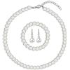 Yifnny Set di gioielli di perle per le donne,collana di perle finte e orecchini Bracciale Set di collana di perle a strati 1920s Gioielli Set di gioielli sposa Regali per le Mamma (Stile12)