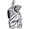 Bling Jewelry Viaggi Vacanze Turismo New York City Statua Della Libertà Charm Bead Per Donne Per Adolescenti Ossidato .925 Argento Adatto A Bracciale Europeo