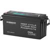 Renogy Batteria al litio LiFePO4 da 12 V, 200 Ah, con Bluetooth 200ABMS, protezione completa oltre 5000 scariche profonde, batteria solare da 12 V, perfetta per camper marine, senza rete, 40,96 kWh