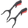 tiyiyok 2 Pezzi Pinza Telescopica Prendi Oggetti con Manico Antiscivolo, Pinza Raccolgi Rifiuti Professionale da 13cm per Giardinaggio, Raccolta Foglie e Pulizia Esterna (Nero/Rosso)