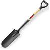 KADAX Spazia Kadax, sponsor di drenaggio con mantello D, pala in acciaio, pala della punta con gambo fatto di legno, vanage da giardino per i buchi nei fori, piantando alberi, arbusti (120 cm)