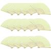 Woohome 15 Pz Ventilatore di Bambù Carta per DIY, Danza, Raffreddamento, Festa, Decorazione di Nozze (Giallo Chiaro)