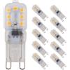 POCKETMAN 10 Pezzi 2W Dimmerabile G9 Lampadine LED Sostituire 20W Lampada Alogena,Bianco Caldo 3000k,200 Lumen,AC 220-240V,360 Gradi Angolo a Fascio [Classe di efficienza energetica A+]