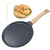Txmyxgs Padella Per Crepes Ø24cm Con Maniglia Rimovibile,Crepiera Induzione, Crepiera Con Distributore Di Impasti, Rivestimento in Ceramica Antiaderente,manico in Legno, Senza PFOA, Per Tutti I Fornelli