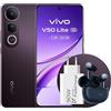 vivo V50Lite 5G,confezione con TWS3e e caricabatterie da 90W,batteria BlueVolt 6500mAh, AI Cameraphone con sensore Sony IMX882 50MP, Aura Light, 8+8GB RAM,256GB ROM,display P-OLED da120Hz,IP65, NFC