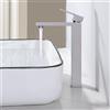 ARCORA Rubinetto da Lavabo Alto, Rubinetto in Acciaio Inossidabile 304, Rubinetteria con Regolazione Acqua Calda e Fredda, Aeratore Rimovibile, Cartuccia in Ceramica, Nichel Spazzolato