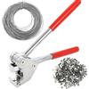 SXKBYQ Set di Pinze per Sigillare con 40 Sigilli Rotondi e 30 Metri di Filo di Tenuta, Adatto per Sigilli Rotondi da 8 a 10 mm