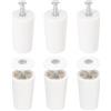 QUARKZMAN 6Pz Ferma Tapparelle plastica resistente da 40mm Tappi D'Arresto Tappo di Arresto per Tapparella in Plastica con Rondelle e Viti per Tapparelle Stecche per Tapparelle, Bianco