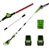 Greenworks GD40PSHK2 - Potatore/Tagliasiepi su asta di prolunga - 2 x 2Ah 40V