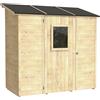 Alce Vaniglia 207x102 - Casetta da giardino in legno - Con finestra frontale - 207x102x222 cm