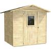 Alce Vaniglia 200x207 - Casetta da giardino in legno - Con finestra frontale - 200x207x214 cm