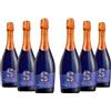 Solegro Spumante Blanc de Blancs Millesimato Extra Dry, Fresco e Fruttato, perfetto da Aperitivo - 11% vol, Confezione con 6 Bottiglie da 750 ml
