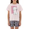 Disney Marie Maglietta e Pantaloncini per Bambina, Set Pigiama 2 Pezzi per Bambina Design Aristogatti, Taglia 8 Anni | Grigio