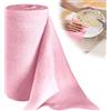 GOMETY 50 rotoli di panni in microfibra per la pulizia, 30 x 30 cm, panno rimovibile, in tessuto non tessuto per la cucina e la casa (rosa)