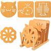 SiGuLiKeJi 8 Pz Sottopentola in Bambù, Sottopentole Resistenti Al Calore, Sottopentola in Legno Antiscivolo per Pentole da Cucina, Teiere, Ciotole, Stoviglie, con Scolapiatti