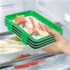 SHENGYIG 3 Pezzi Porta Affettati per Frigorifero, Riutilizzabili Vaschette per Alimenti, Rosso Contenitore Affettati Frigorifero, Pellicola di Plastica Sostituibile, per Conservazione Degli Alimenti