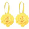 Moraphee 2 Pezzi Tieback con Fibbia per Tenda con magneti Stick Anywhere Holdbacks per Tenda con Finestra Rose Flower Rope, Lunghezza 40cm-Yellow