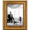 CABBEL Cornice portafoto 18x24 cm, in oro vintage, stile barocco elegante, con vetro acrilico infrangibile - per poster, foto o certificati - perfetta per soggiorno, ufficio o galleria