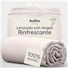 Bambaw Lenzuolo singolo con angoli bambu 90x200 cm, Altezza fino a 35 cm, Lenzuola raffreddanti e antisudore, Lenzuola singolo antiacaro, Lenzuolo bambu con angoli, Certificato Oeko-Tex (Sabbia)