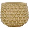 Nordring Vaso Pino - per Fiori da Interno e Piante da Interno, Piante grasse, Cactus, Orchidee S (9,5 cm ø), Avorio-Giallo, Ceramica Gres