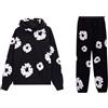 VPQILH Denim Tears Tuta da Donna Uomo, Nuovo Felpa Donna con Cappuccio Felpe con Tasche Frontali Sweatsuit e Pantaloni Sets Completo Tuta con Stampa da Unisex Hip Hop Stilistico, per Casual Fitness Jogging