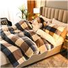 ZTGL Trapunta Piumino Invernale In Tessuto Flanellato Caldo Piumone In Pile Sherpa, Morbida e Calda, Piumone con Stampa Double Face Matrimoniale Coperta Addensare Fluffy Inverno,D,200x230cm(4kg)