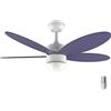 Cecotec Ventilatore da soffitto con luce EnergySilence Aero 4260 Purple. 40 W, motore DC, diametro 42 con 5 pale reversibili, luce LED, telecomando, timer, 6 velocità
