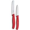 Victorinox Set di coltelli da verdure Victorinox Swiss Classic, 2 pezzi, Lama dritta e lama seghettata, Acciaio inossidabile, Swiss Made, Rosso