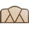 DRW Testiera per letto in rattan in naturale, rettangolare, per letti fino a 100 cm, 101 x 2,5 x 62 cm