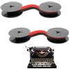 JRILUO Nastro Macchina da Scrivere en Nylon, Due Colori 8 Metri Lungo Ricambio Nastri per Olivetti Lettera Gr-4, 25, 32, 22, 82, 34, 35 (Nero e Rosso) (2pcs)
