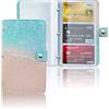 Czzmy 96 Porta Biglietti da Visita Carta di Libro in PVC Carte per Conservare Biglietto da Visita Carte Fedeltà Porta Carta di Credito ecc, 1-sandbeach, 1 Pièces